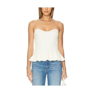 Line & Dot 'Saffy' White Viscose Top Size XS